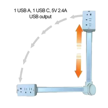 HomeFinds Extendable and Rotatable Power Outlet Socket